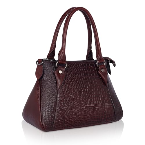 Image of DORPER MONEY Hill Full-Grain Durable Leather Top-Handle satchel Tote Handbags & Shoulder Sling Bags For Women Office Branded Stylish Latest