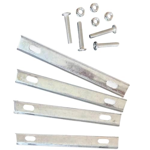 Mounting Brackets with Screws and Nuts for Bike Basket Installation, Metal Rear Bike Basket Mounting Kit Sheets Iron Plates Basket Holder Mount Adapter for Bicycle Cargo Rack, DIY Crafts Home Decor