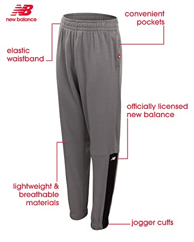 New Balance Boys Sweatpants - 2 Pack Active Performance Fleece Boys Joggers with Elastic Waistband - Athletic Pants for Kids2