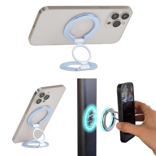 Image of Phone Ring Holder for MagSafe Case, Strong Magnetic Cell Phone Grip, 360 Rotation Kickstand Compatible with iPhone and Android.