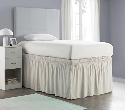 Ruffled Dorm Sized Bed Skirt - Silver Birch