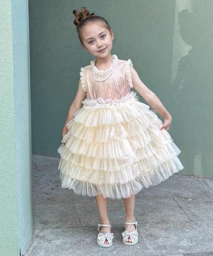 Toddler Girls Sandals Kids Glitter Princess Dress Shoes for Birthday Wedding Party School4