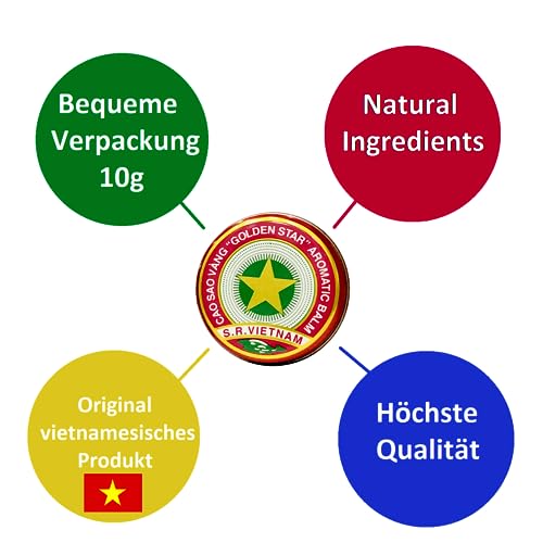 Golden Star Balsam 4x10g (40g) – Aromatisches Konzentrat mit ätherischen Ölen zur Verdünnung (1:20) – Natürliches Heilmittel