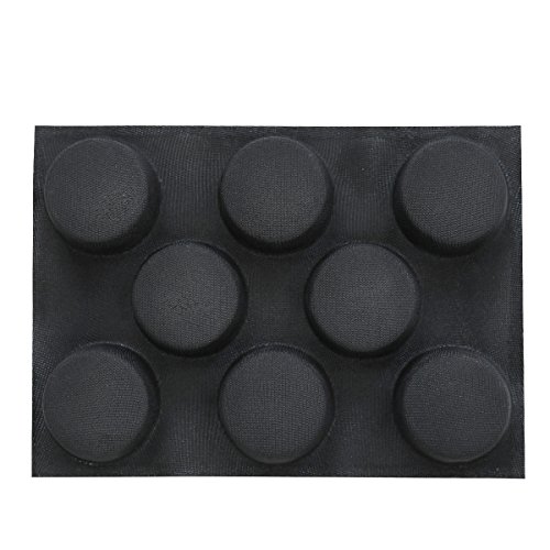 Bluedrop Silicone Bun Bread Forms Round Shape Trays Perforated Bakery Molds Fit Half Pan Size - Thumbnail 4