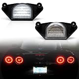 Xenon White LED License Plate Light Compatible w/ 1984-2013 Chevy Corvette C4 C5 C6 18SMD Error Free...