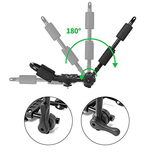 XCAR Folding Kayak Rack 4pcs/Set Black Rooftop Cargo Carrier for SUP,Canoe,Kayak,Surf Board Top Mount Car SUV Crossbar - Thumbnail 7