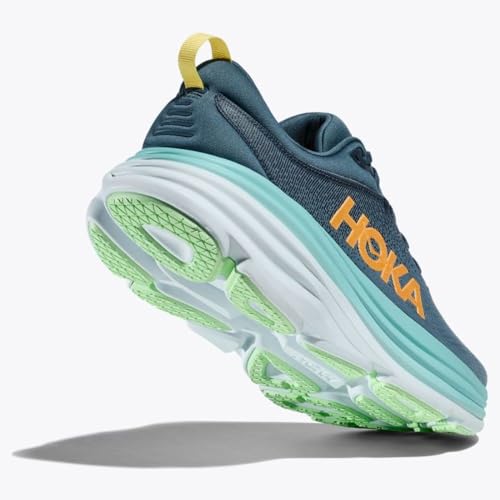 HOKA HOKA ONE ONE Mens Bondi 8 Textile Real Teal Shadow Trainers 11.5 US