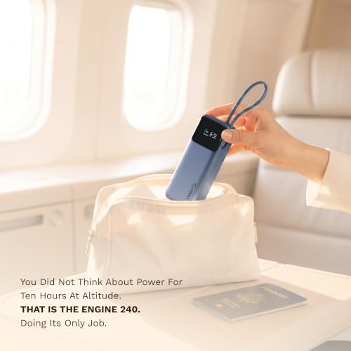 Image of GRAVL Engine 240, 27000mAh Laptop Power Bank, 240W Fast Charging, iPhone Android, Flight Safe, Type-C Cable, Smart Display (Gray)