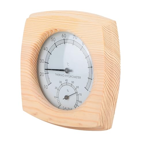 Sauna Room Digital Thermometer Hygrometer | Holzfeuchte und Temperaturzähler für Sauna/Bad/Dampf | Robustes Design und wärmegeschützt