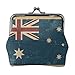 ZUNPNG Retro Grunge Flagge von Australien Schnalle Leder Münzgeldbörsen Vintage Beutel Kiss-Lock Kleingeldbörse Mini Geldbörsen für Frauen Mädchen