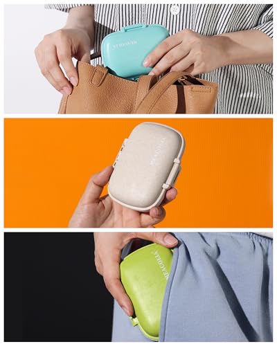 MEACOLIA 3 Pack 8 Compartments Travel Pill Organizer, Daily Pill Case Small Pill Box for Pocket Purse, Portable Pill Container Medicine Vitamin Organizer (Blue, Green, Khaki) - Image 4