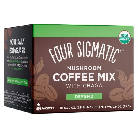 Four Sigmatic Foods Mushroom Coffee Mix with Cordyceps and Chaga 10 Sachets, 30 g, pack of 1 Cover