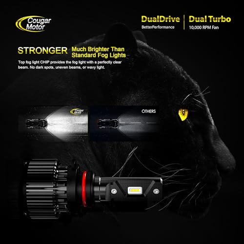 image for Cougar Motor 9005 Bulbs, HB3 Light Bulb K16 Series 6000K White 9005 Fo