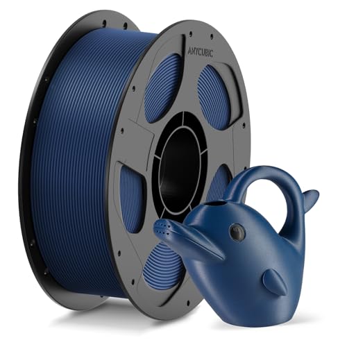 Image of ANYCUBIC PETG-CF Carbon Fiber 3D Printer Filament 1.75mm, Durable Impact & Heat Resistant, Satin Carbon Fiber Texture, 1KG Reusable Spool, Indigo Blue