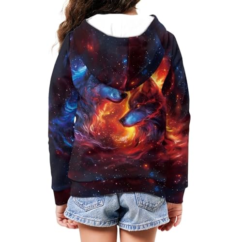 Image of Unisex Zipper Sweatshirt Boys Girls Hooded with 2 Pocket Pullover Hoodies for 6-16Y Kids