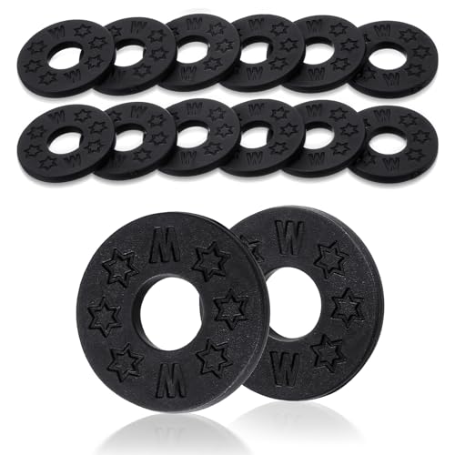 12 Pcs Guitar Strap Locks, Silicone Guitar Strap Holder, Rubber Secure Blocks Protector, Black