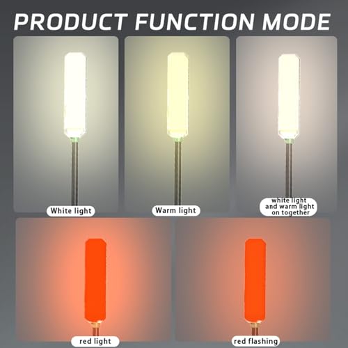 Lámpara LED recargable con brillo ajustable de modos y base portátil 6