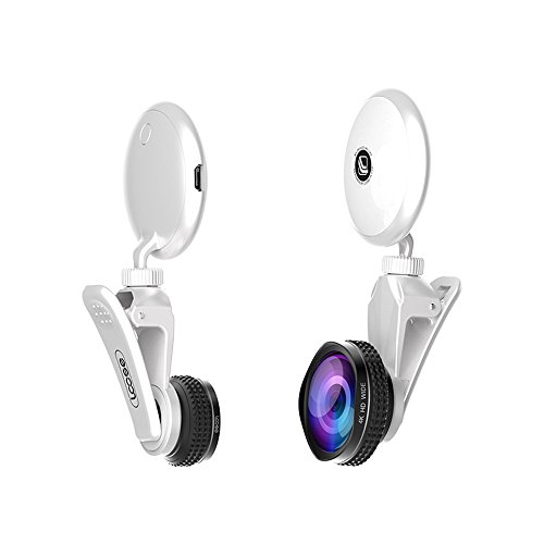 Luz de relleno RK19 para selfis perfectos en viajes y videollamadas con móvil