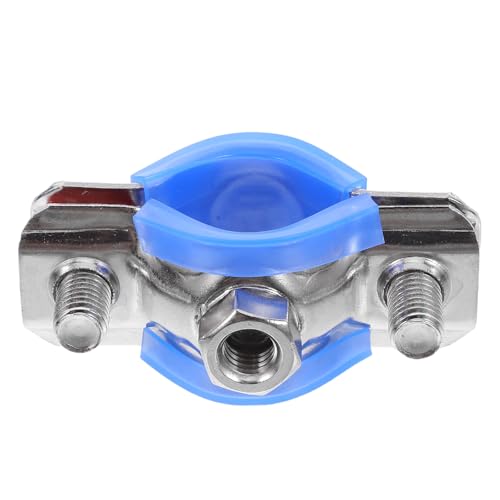 CLISPEED Kit Abrazaderas para Silla de Oficina M8 con Almohadilla de Cuero Azul, Protector de Tubo 25-27 Mm, Accesorio para Detener Hundimiento y Mejorar Asiento Ergonómico