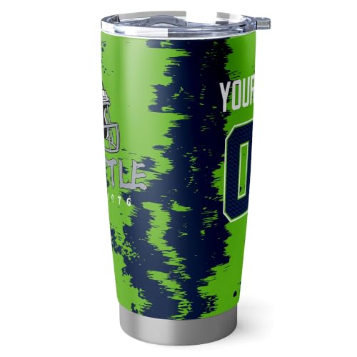 Image of ANTKING Seattle Tumbler 20oz Travel Mug Custom Number Name Gifts