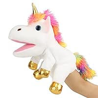 Unicorn Toys Unicorn Hand Puppet, Unicorn Stuffed Animals Hand Puppets Unicorn Toys for Girls, Puppets for Kids Rainbow Unicorn for Kids Puppets for Adults Unicorn Gifts Plush Stuffed Unicorn
