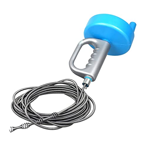 Herramienta manual para destapar cañerías de cocina y baño, 5 metros, con resorte extensible, compatible con taladro, YANGQI miniatura 1
