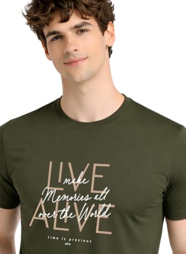 Image of ADRO Printed Tshirt for Men | Cotton Printed T-Shirt | Regular Fit Casual Mens T-Shirts | Premium Summer Tshirts