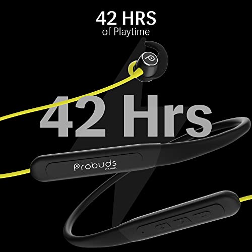 Image of Lava Probuds N11 Bluetooth Neckband with Dash Switch & 42 hrs Playtime, Quick Charge Technology(10min = 13hrs), IPX6 Rating, 12 mm Drivers and Pro Game Mode(Firefly Green)