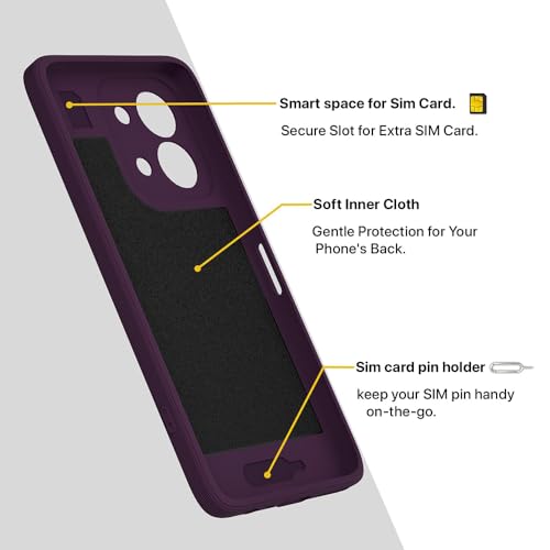 Image of Back Cover | MagFit Ring Design (Non-Magnetic) | Shockproof Case | Anti-Slip Grip | Raised Camera Edges | Slim Protective Case for Mi Redmi 15C 4G / Poco C85 4G (Purple)