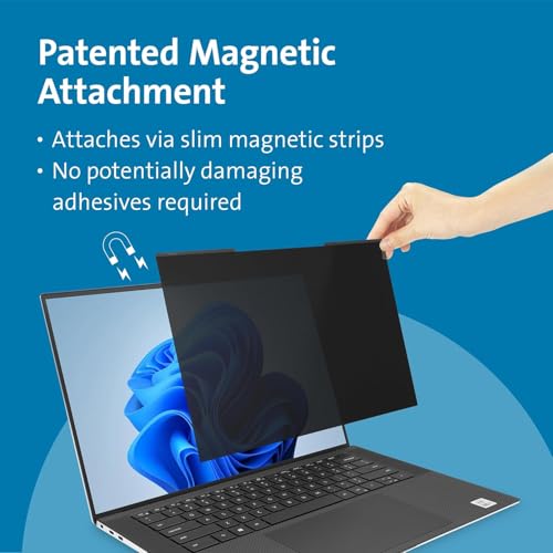 Image of Kensington MagPro Magnetic Laptop Privacy Screen 14 inch, Removable 16:10 Laptop Privacy Filter, Anti-Glare, Blue Ray Reduction, Compatible with HP /Dell /Acer /Asus /Samsung /Lenovo (K55254WW)