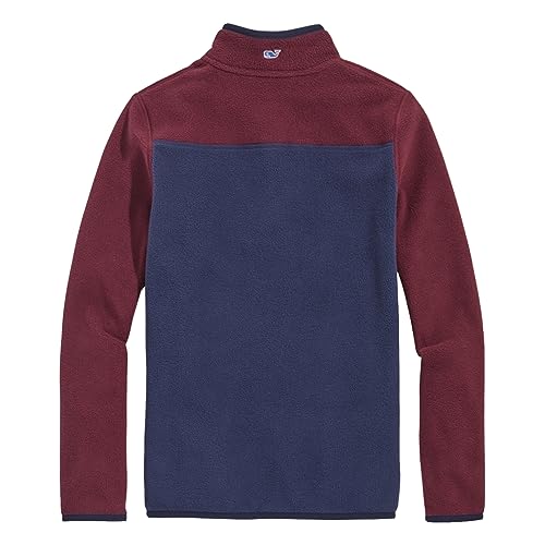 vineyard vines Boys' Color Blocked Harbor Fleece Quarter-snap2