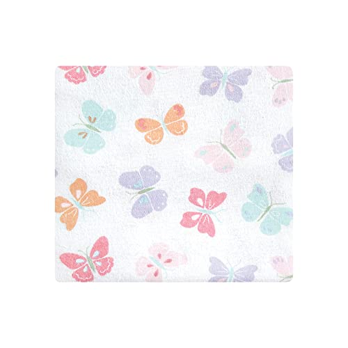Image of Hudson Baby Unisex Baby Cotton Flannel Receiving Blankets Bundle, Pastel Butterfly, One Size