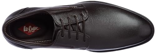 Image of Lee Cooper LC1473E2R Men's Leather Derby Formal Shoes | Lightweight, Comfortable & Stylish Lace-Ups for Office, Business