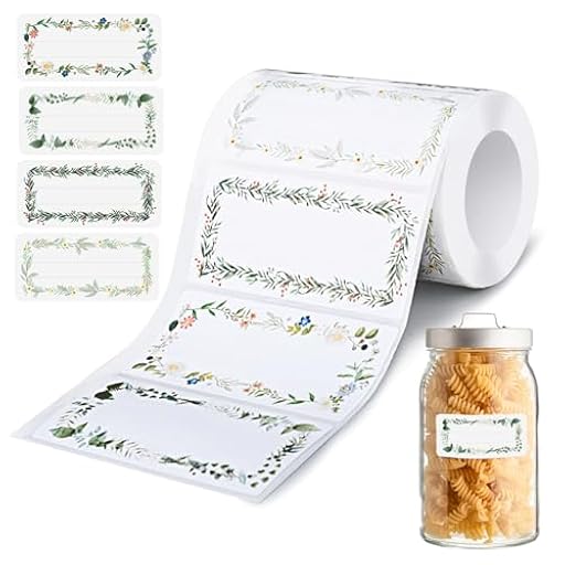 AiQInu Etiquetas Adhesivas,200PCS Personalizadas Etiquetas de Congelació, Escriturable Pegatinas Decorativas para Mermelada, Sobre, Hecha Mano, Bolsa de Regalo | Ya disponible en tu tienda friki favorita! En mundofriki.es!