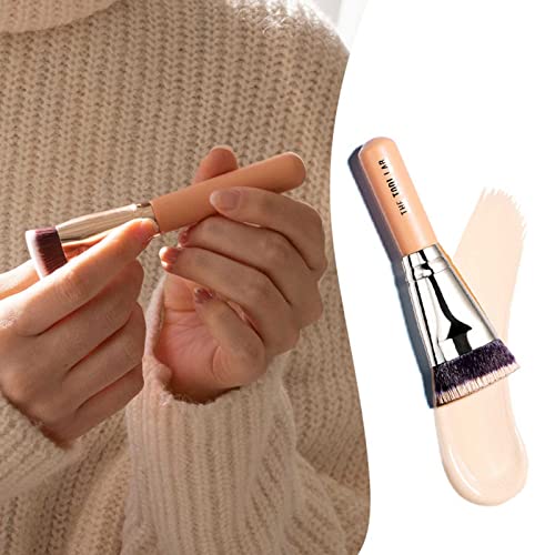 THE TOOL LAB 101B Multitasker Foundation Makeup Brush - Flat Top Face Perfect Liquidfoundation Blending Liquid, Cream or Flawless Cosmetics, Buffing, Stippling, Liquid, Cream or Flawless Professional - Premium Quality Synthetic Dense Bristles Cosmeti
