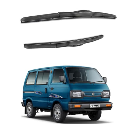 Image of Oshotto Frameless (O.E.M Type) Replacement Wiper Blades Compatible with Maruti Suzuki Omni (12 inch / 12 inch)