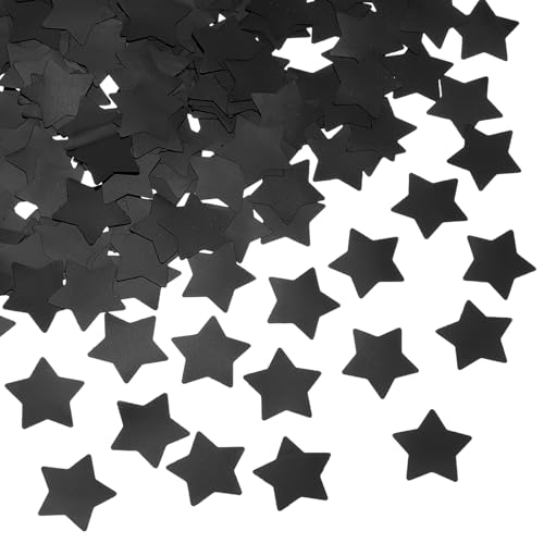 Confettis étoiles pailletées noir pour remplir ballon transparent