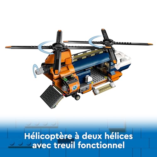 LEGO City L’Hélicoptère de l’Explorateur de la Jungle au Camp de Base - Set de Jeu d’Aventure et Véhicules pour Enfants dès 8 Ans- Jouet de Construction - 5 Minifigurines et 3 Gorilles 60437