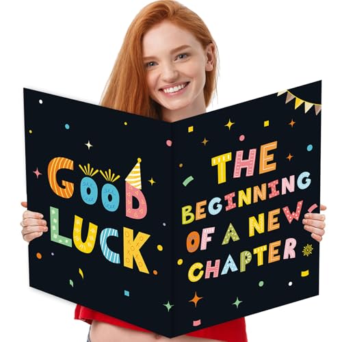Image of Jumbo Farewell Card with Envelope, Big We Will Miss You Card, The Beginning of a New Chapter Decoration, Farewell Party Decorations, Happy Retirement Party Decorations, Going Away Party Graduation (14x22iinch)