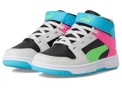 Image of PUMA Kids' Rebound Layup Mid Hook and Loop Sneakers