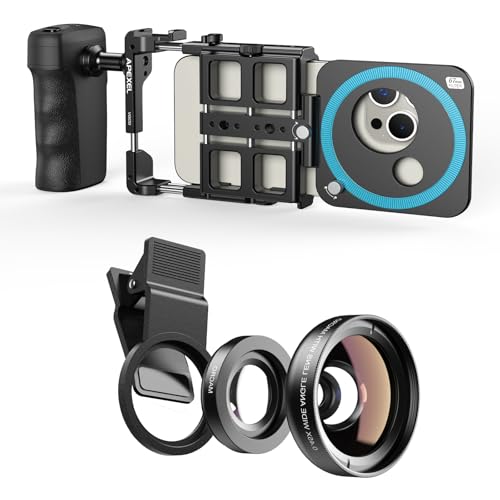 APEXEL Wide Angle & Macro Lens Video Kit