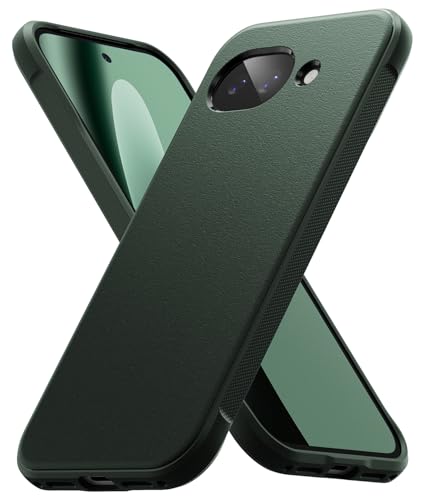 Image of Ringke Onyx for Google Pixel 10a [Anti-Fingerprint Texture] Slim Shockproof Protective Cover with Precise Camera Cutouts & Non-Slip Side Grip Case Back Cover - Dark Green
