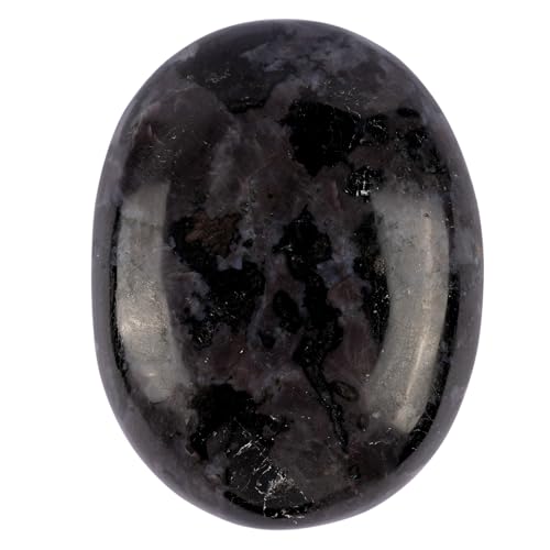 Indigo Gabbro Palm Stone Oval Shaped