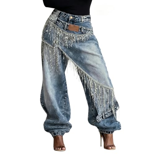 Jean baggy pour femme décontracté idéal pour un look chic