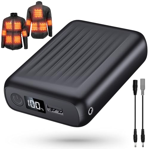 ????????????/???????? ???????????????????????????????? Heated Vest Battery Pack - Rechargeable Power Bank for Heated Jacket with LED Display,Heated Jacket Battery with DC/USB/Type-C Output