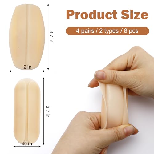 8 Pairs Silicone Bra Strap Pads, Non-Slip Bra Strap Cushions & Holders, Soft Comfort Bra Strap Grips for Slipping Straps, Relieve Shoulder Pressure for Women - Thumbnail 2