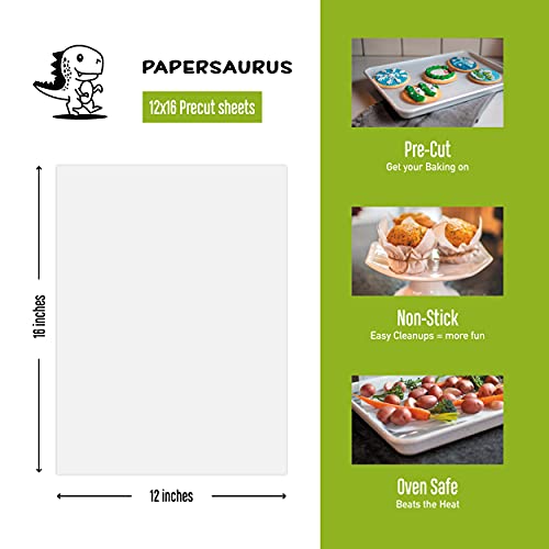 The Paper Store Pre-Cut Parchment Paper Sheets 12x16, Non-Stick, Unbleached for Oven Cooking, Baking, and Air Frying, 250 Sheets - image 2