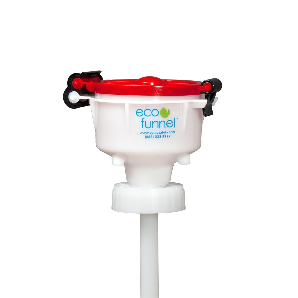 4 inch ECO Funnel System, 20 Liter Rectangular Carboy with 70mm Closure, Red Lid