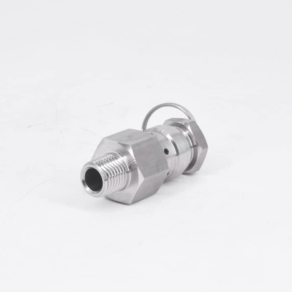 Válvula de Seguridad de Alivio de presión de liberación de Aire Ajustable Sanitaria de 1/4" NPT SUS304, for válvulas de compresor de Cerveza casera(0.1 Mpa)