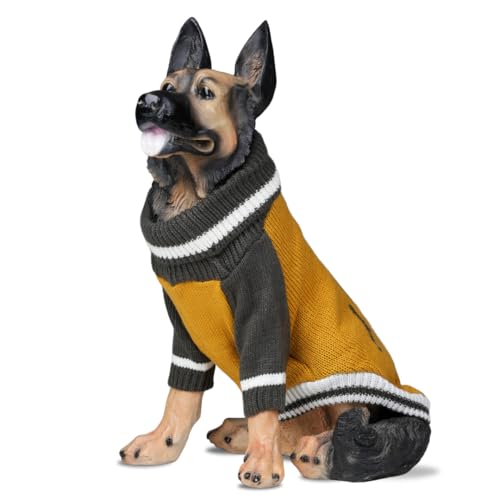 Image of Lulala Pet Puppy Clothes to Keep Warm in Autumn and Winter, Knitted Sweater, Teddy Poodle Clothes, Small Dogs Jacket Suitable for Pets (Yellow, 8 Inch)